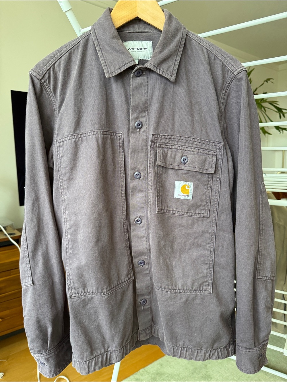 Carhartt Button-Front Chore Coat in Dusty Mauve
